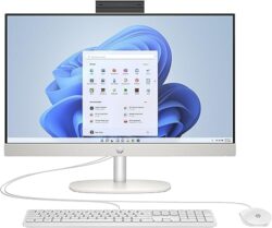 HP All-in-One Desktop With 23.8" FHD IPS Display - 13th Gen Intel Core i5-1335U processor- Intel Iris Xe Graphics - 8GB DDR4 RAM - 512GB NVMe SSD- White Keyboard & Mouse - Windows 11 - Shell White Buy Online at Best Price in UAE