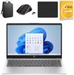 HP 14-inch AI Laptop, Intel Core Ultra 5 225U, 16GB DDR5 RAM, 512GB PCIe NVMe SSD, Intel Graphics, FHD IPS Display, Backlit Keyboard, Wi-Fi 6, Bluetooth 5.4, Windows Laptop, Natural Silver