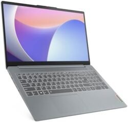 Lenovo IdeaPad Slim 3 15IRU8 Laptop, 15.6" FHD TN Display, Intel Core i3-1315U, 8GB LPDDR5 RAM, 256GB SSD, Intel UHD Graphics, Non-Backlit ENG Keyboard, Arctic Grey
