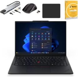 Lenovo ThinkPad E14 Gen 7 Copilot+ PC Laptop with Intel Core Ultra 5 226V Processor |14" FHD Display |16GB DDR5 RAM |512GB SSD | Intel Arc Graphics 130V |Windows 11 Black with bundle