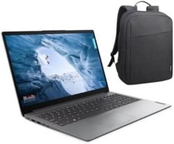 Lenovo IdeaPad1 15, Intel Core i5-1335U Processor |16GB DDR4 Ram |512GB SSD |Intel iris Xe Graphics |15.6" FHD Display |Wi-Fi 6+BT5.1 |Windows 11 With B210 Laptop Bag