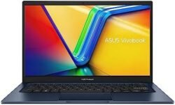 ASUS Vivobook 14 X1404VA-EB107W (Quiet Blue) Slim Laptop, i7-1355U 16GB 512GB PCIE G3 SSD, Intel UMA, WIN11 HOME, 14-inch, HD Webcam, Fingerprint, Backlit-Eng-Arb-KB.