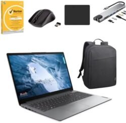 Lenovo IdeaPad 1 15IRU7, Intel Core i5-1335U Processor |16GB DDR4 Ram |512GB NVMe m.2 SSD |Intel iris Xe Graphics |15.6" FHD Display |Wi-Fi 6, 802.11ax 2x2 + BT5.1 |Windows 11 With Bundle