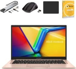 ASUS Vivobook X1404 Laptop with Intel Core i3-1315U| 14" FHD Display| 8GB DDR4 RAM| 512GB SSD| Intel UHD Graphics| Windows 11 With Bundle (Terra Cotta)