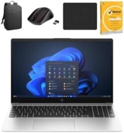 HP 255R G10 AMD Ryzen 5 Laptop, 15.6 Inch, Full HD Display, AMD Ryzen 5 7535U Processor, 8 GB LPDDR5 RAM, 512 GB SSD, Integrated AMD Radeon Graphics, Wi-Fi 6, Windows 11, Silver