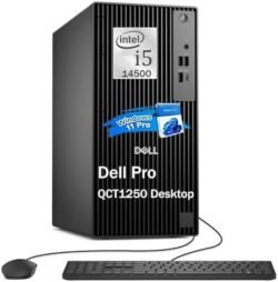 Dell Pro QCT1250 Tower Desktop, New OptiPlex Version, Intel Core I5-14500, up to 5.0 GHz, 8GB DDR5 512GB SSD, DisplayPort+ HDMI, USB-C, Windows 11 Pro, with Keyboard & Mouse